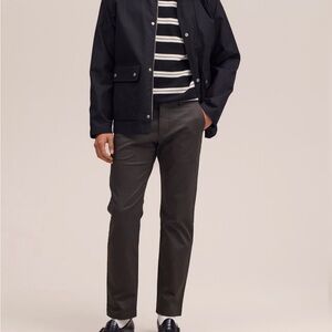 Men's Slim Straight Chinos - Black